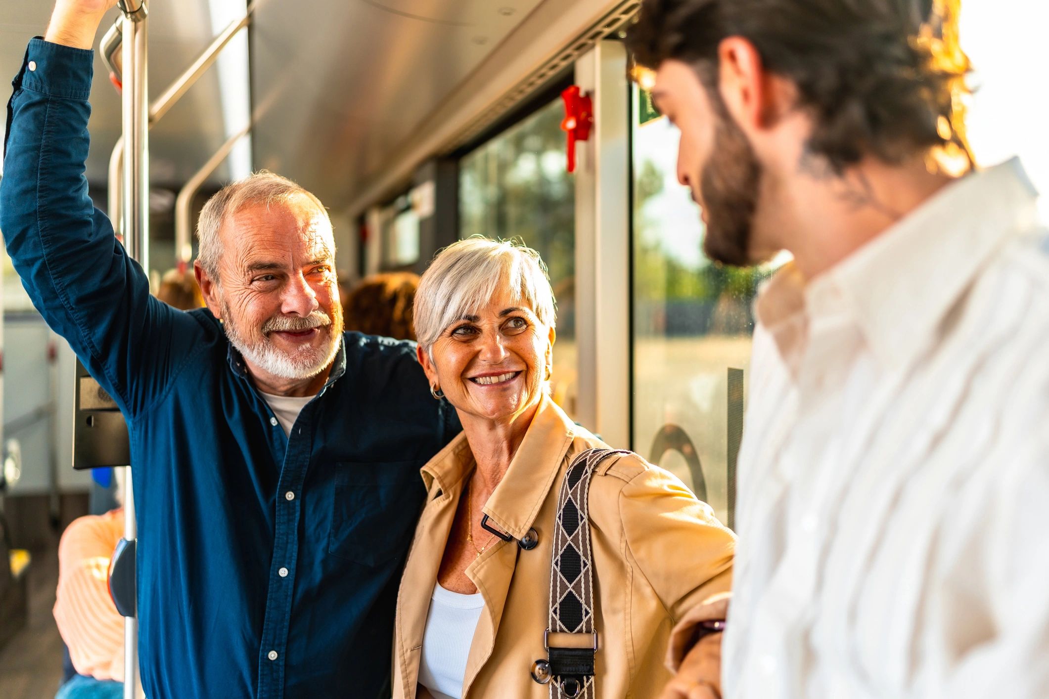 Older adults enjoying a comfortable shared travel experience